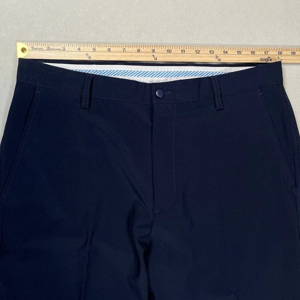 Footjoy Men's Navy Performance Pants Sz 36x30 Golf Pockets Stretch Flat Front‎
